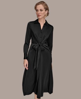 Women's Tie Front Shirt Dress