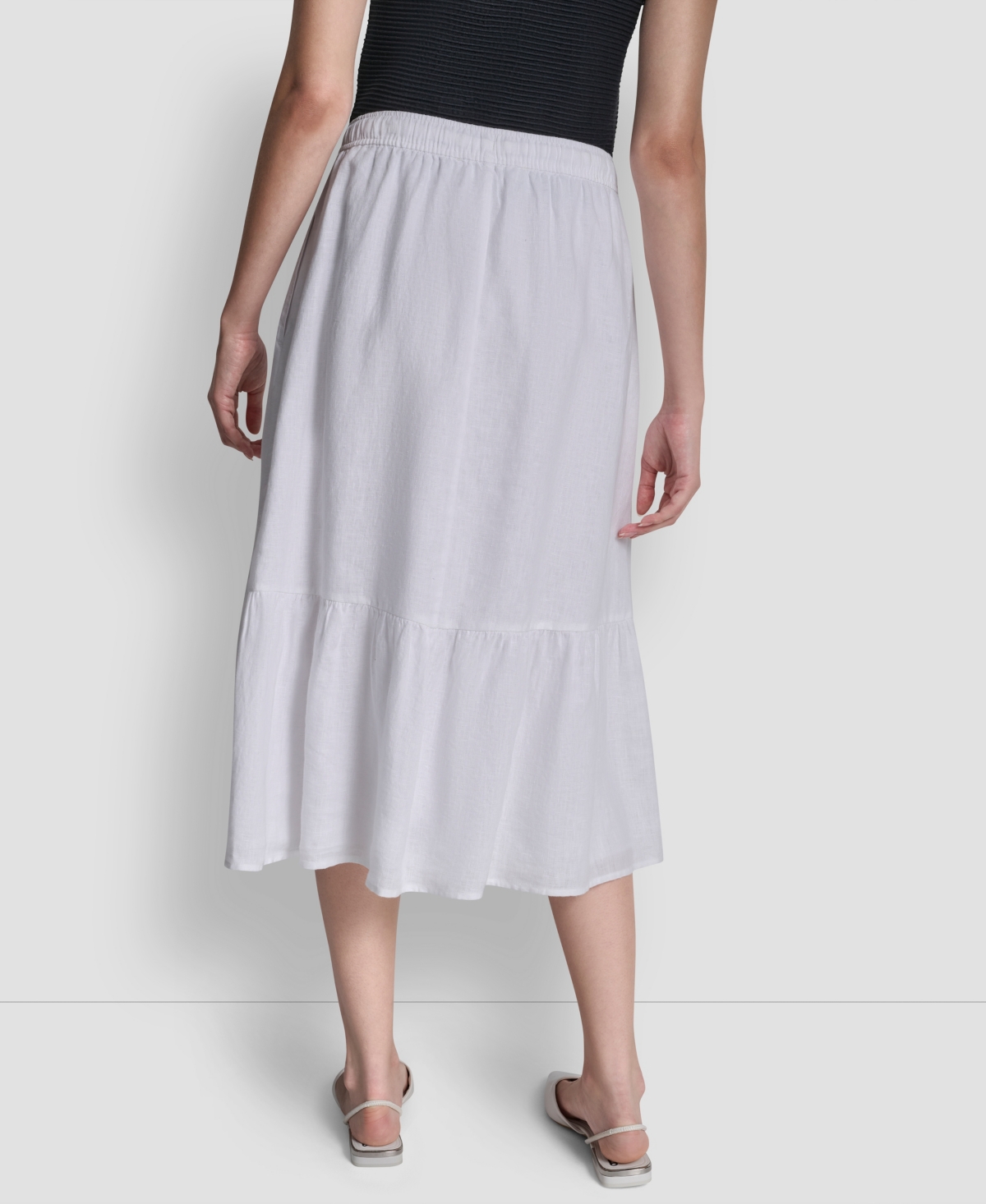 Dkny Women's A-line Pull-on Skirt In White