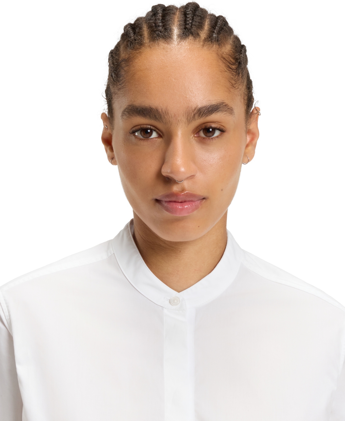 Hugo Boss Boss By  Women's Cotton Poplin Regular-fit Blouse In White