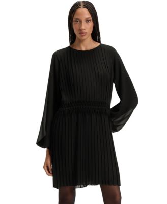 Hugo Boss - BOSS by  Women's Smocked Waistband Pliss&eacute; Dress
