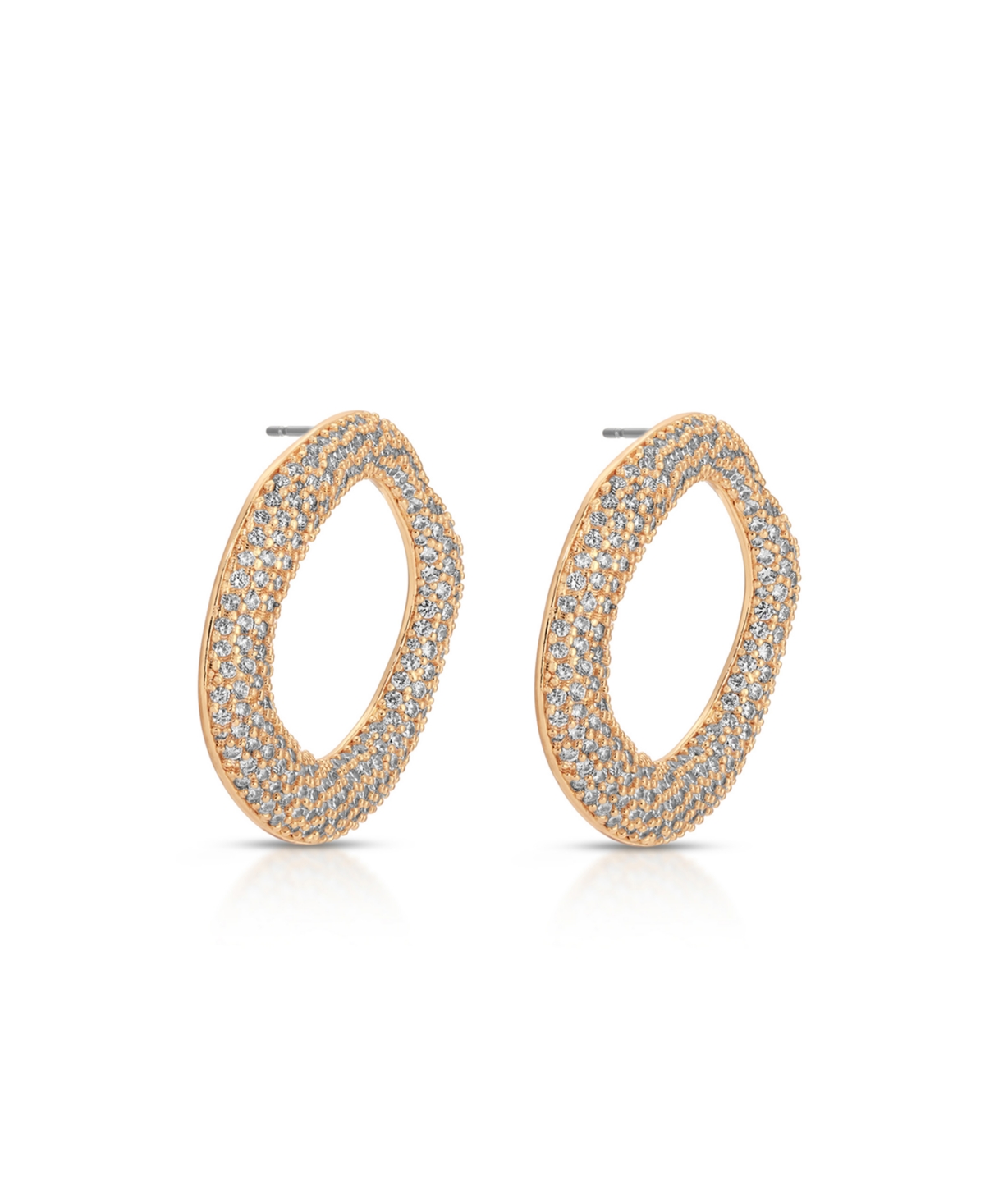 Ettika Open Circle Pave Earrings