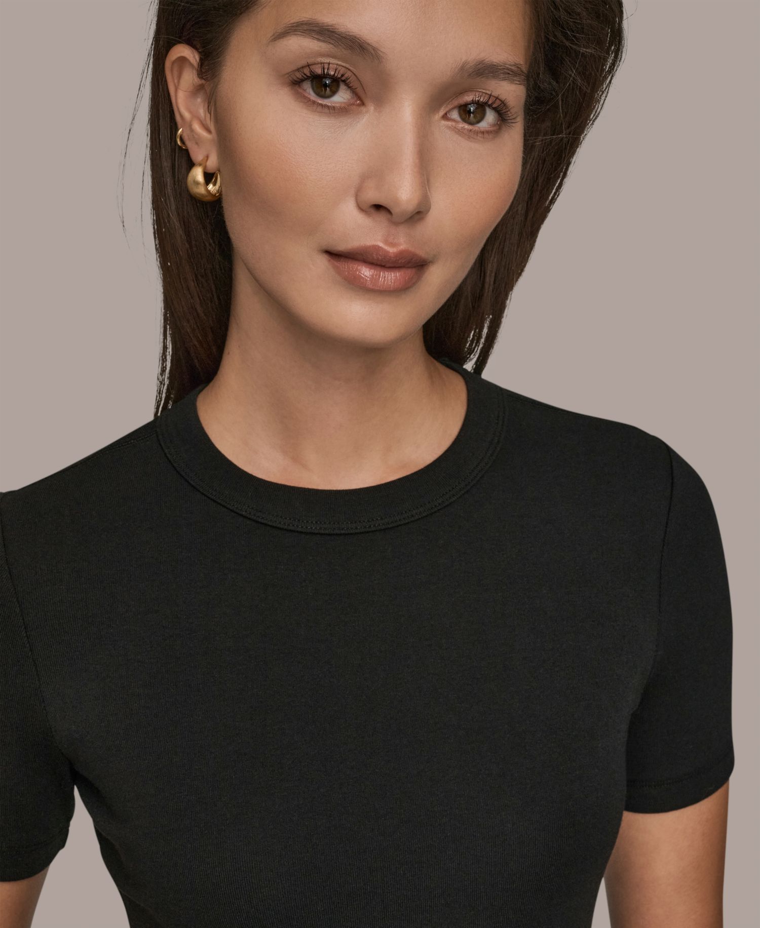 Women's Rib Short-Sleeve Crewneck T-Shirt