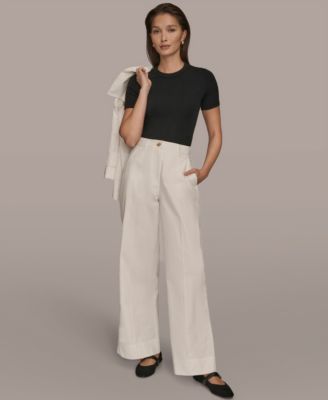 Women's High-Rise Pintuck Trousers