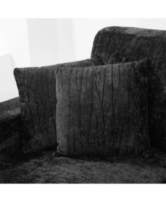 Streamdale Full-Compressed Chaise Sofa 80" Curved Boneless Couch with Cup Holders, Black