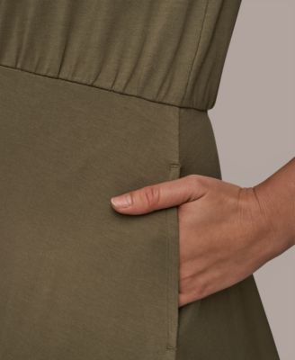 Women's Cap Sleeve Crewneck Dress