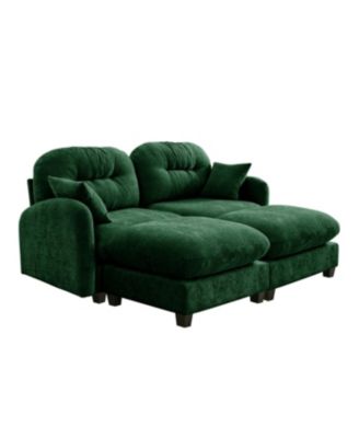 Streamdale Cloud Sectional Couch - Premium Chenille, Tufted, High-Density Foam, Green