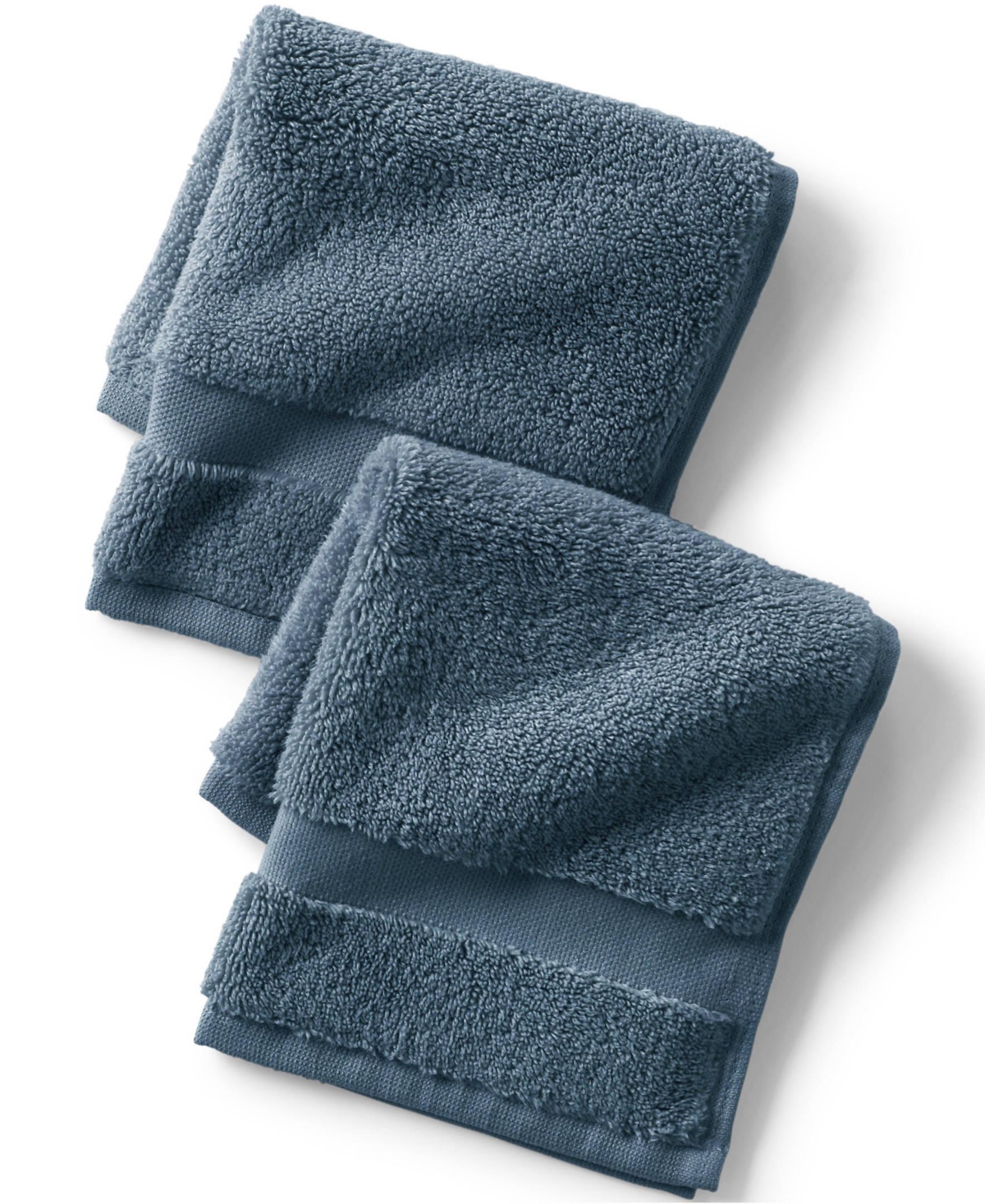 Lands' End Essential Cotton 2-Piece Washcloth Set