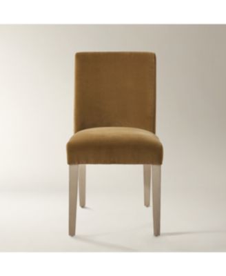 Stria Dining Chair Set of 2 – Upholstered in Soft Chenille with Solid Oak Legs