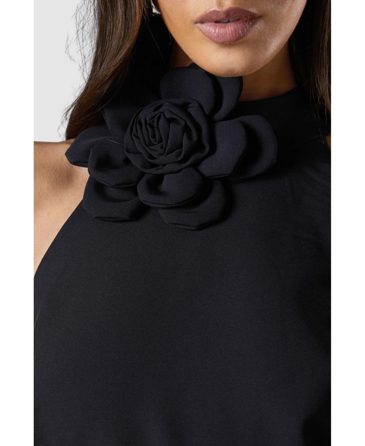 Coast Women's High Neck Corsage Detail Midi Dress