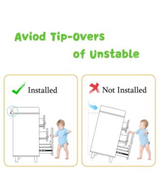 4-Drawer Chest of Drawers Nursery Storage Organizer With Changing Table Open Shelf