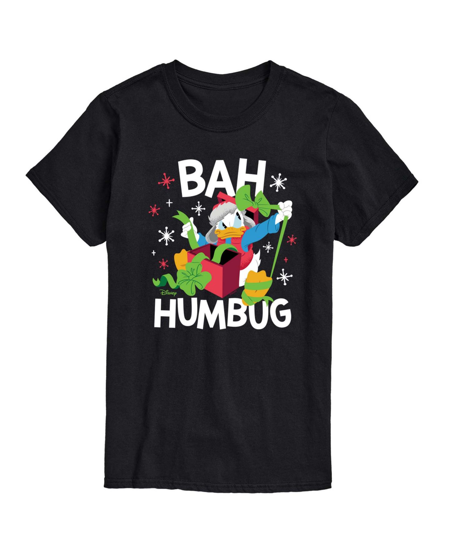 Мужская футболка AIRWAVES Disney Donald Duck Bah Humbug Short-Sleeve Graphic, цвет: Чёрный — фото 1