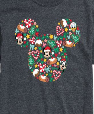 Men's Disney Mickey Silhouette Christmas Short-Sleeve Graphic T-Shirt