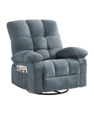 Streamdale Massage Swivel Recliner Chair with Vibration, Heating, USB Port