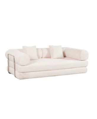 Streamdale Cream color sofa for living room, apartment, bedroom, and compact room