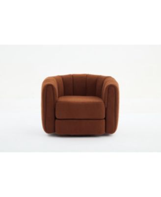 Streamdale Swivel Accent Barrel Chair, Modern Upholstered Round Armchair for Living Room