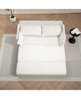 Streamdale Ergonomic Sofa Bed with Storage & Charging - Corduroy Convertible Sleeper