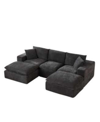  Modern Chenille Cloud Sofa - Freely Combinable, Comfortable Living Room Furniture