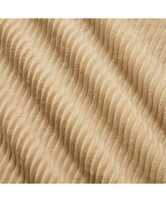 Streamdale Camel 82" Modern L-Shaped Corduroy Sectional Sofa with Ottoman