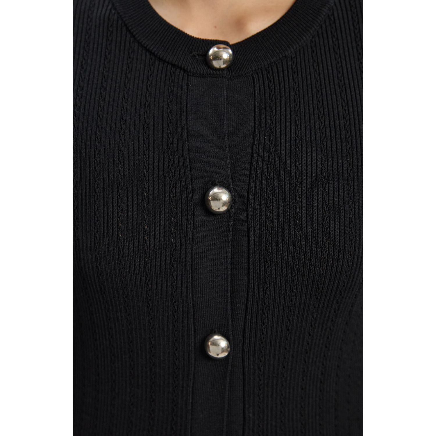 Women's Dome Button Longline Knitted Cardi