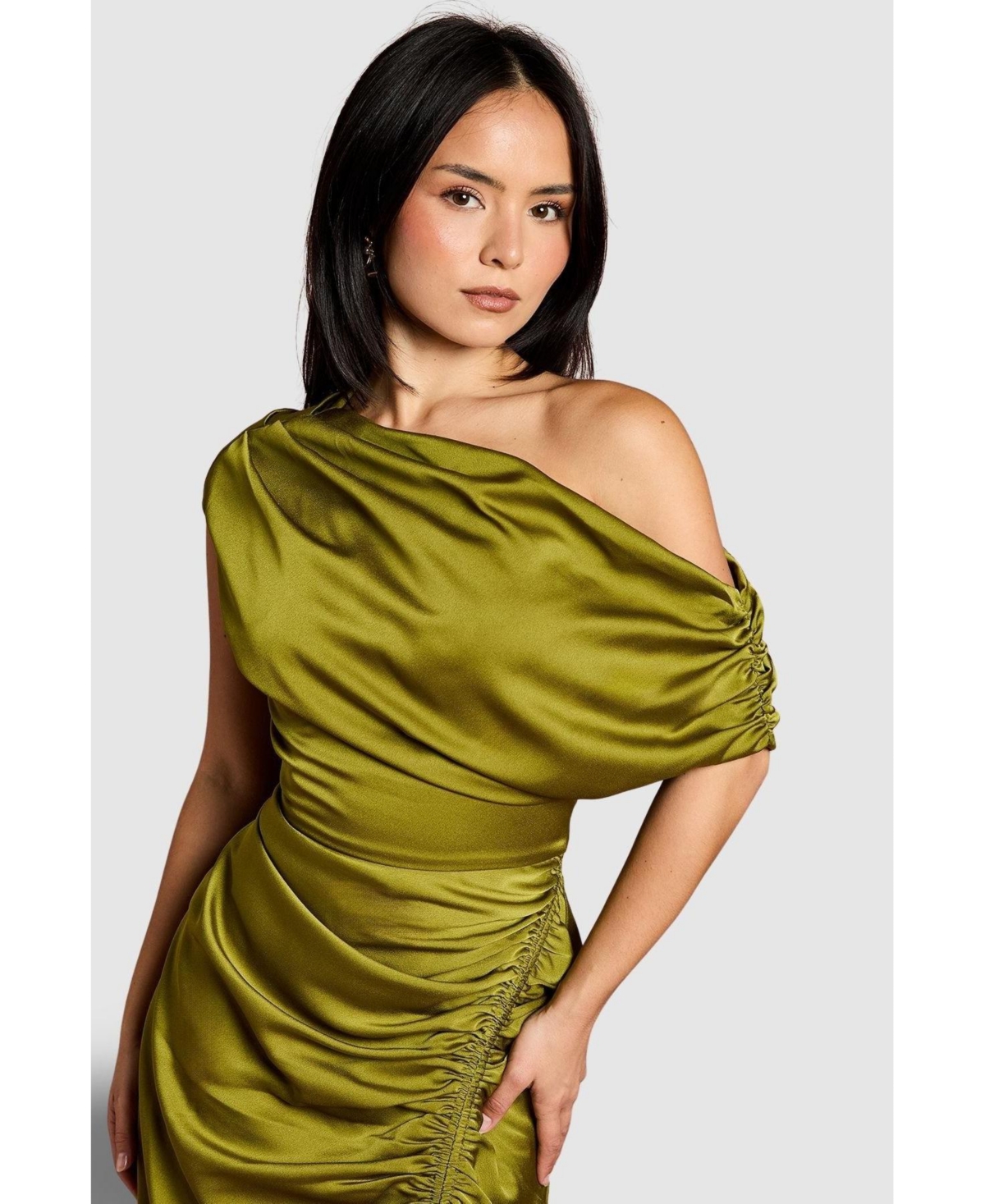 Coast Women's Satin One Shoulder Midi Dress