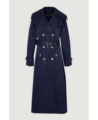 Women's Cotton Sheen Belted Classic Trench Coat