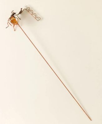 36" Tall Bee Rain Gauge with Bee Drinking Cup