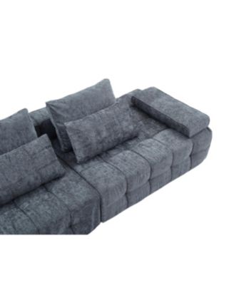 Sofa Couch for Living Room, Modern Loveseat with Extra Deep Seats, Grey