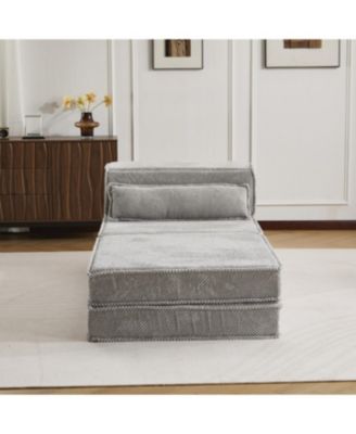 Streamdale Compression Sofa, Convertible Floor Sofa Bed, Modular Sectional Sofa, Grey