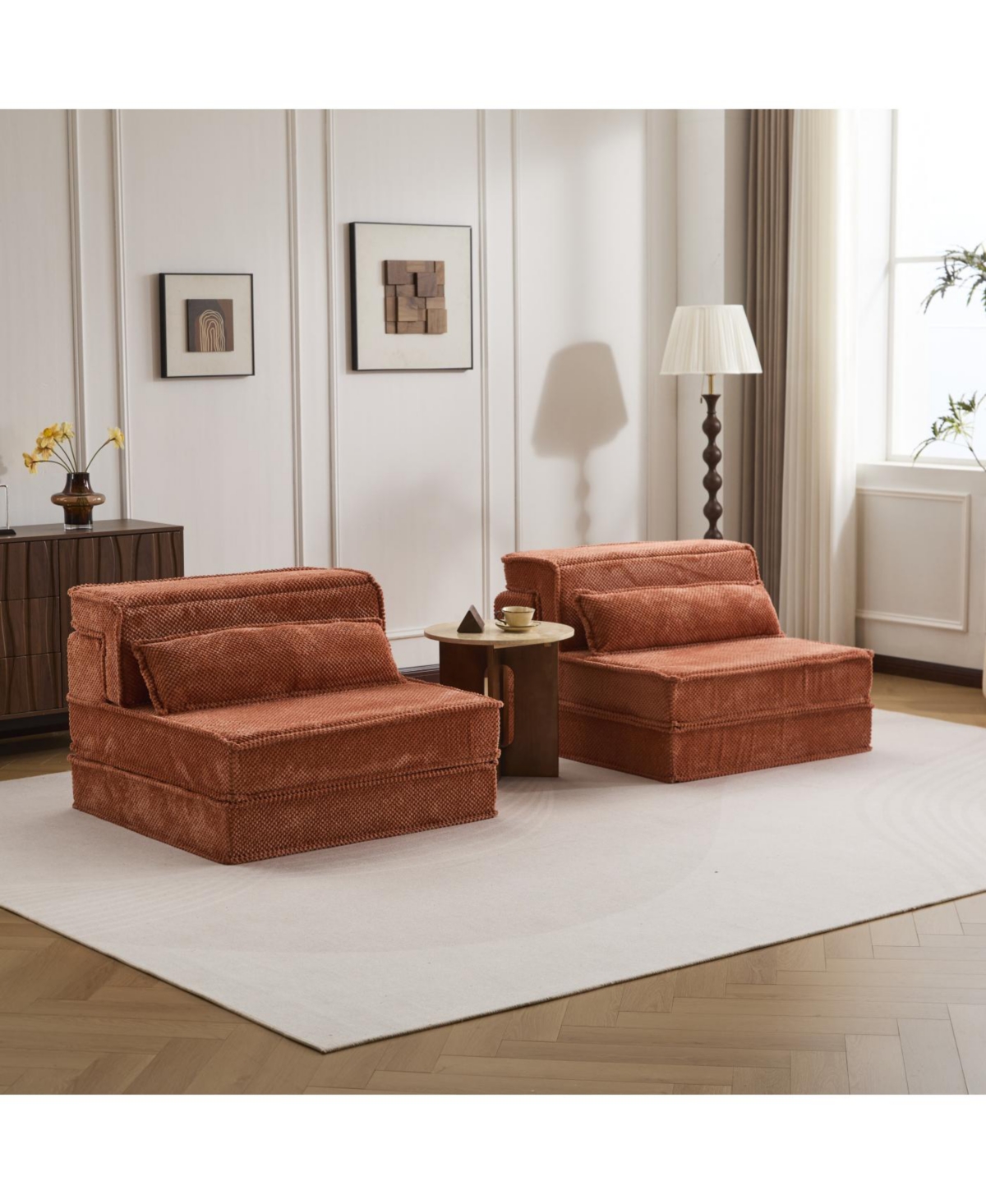 Streamdale Furniture Compression Sofa, Convertible Floor Sofa Bed, Modular Sectional