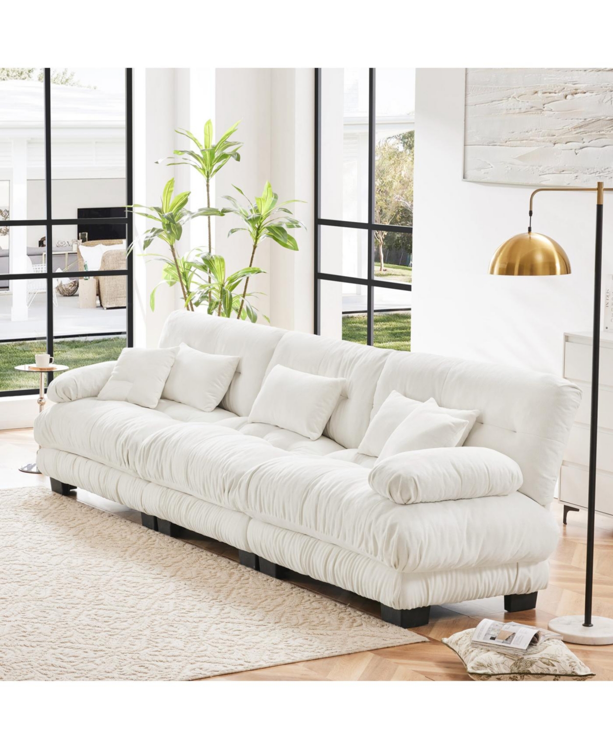Streamdale Furniture 3-Seater Modular Chenille Sectional Sofa - Soft & Comfy Upholstered Furniture