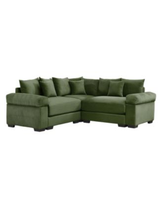 Oversized Cloud Modular Sectional Couch, Convertible, Deep Seat, Green