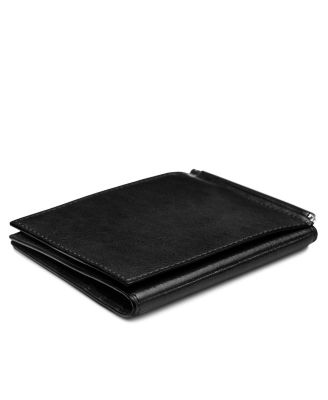 Men's Old Leather Money Clip with pocket