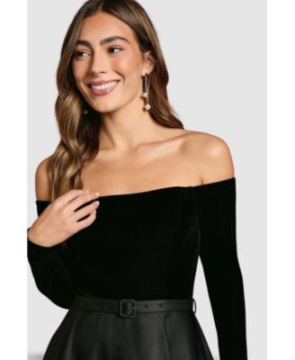 Women's Bardot Full Skirted Midi Dress