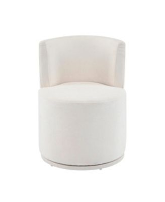 Streamdale Modern Swivel Upholstered Side Chair in Beige
