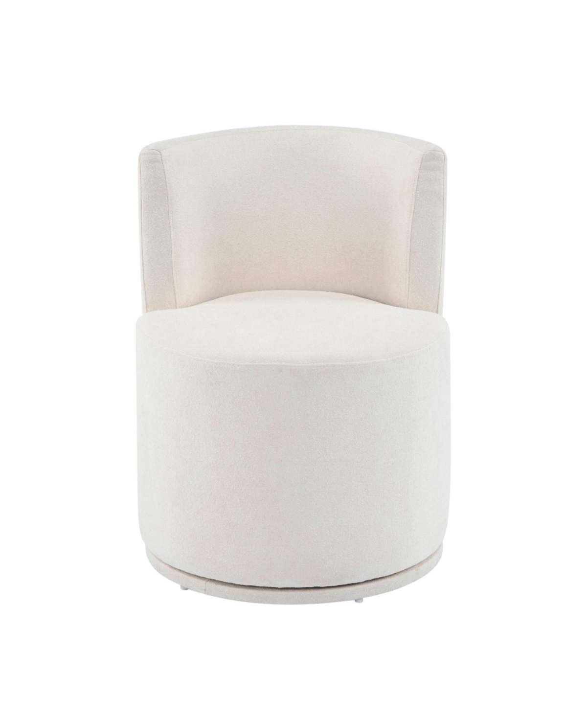 Streamdale Modern Swivel Upholstered Side Chair in Beige