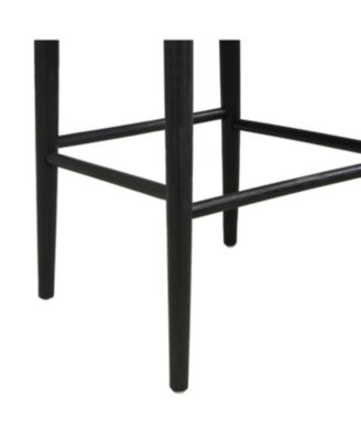 Streamdale Stylish Upholstered Mid-Century Bar Stool with Rubberwood Frame