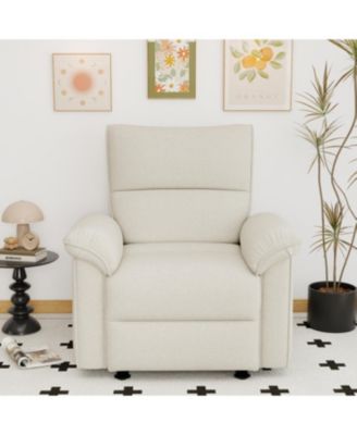 Streamdale Wall Hugger Zero Wall Power Recliner Chair with USB (Beige-gray