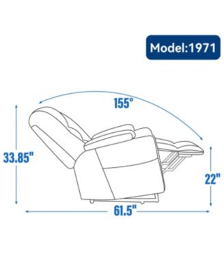Streamdale Power Lift Recliner Chair with Massage, Heat, USB/Type C Ports, Light Grey