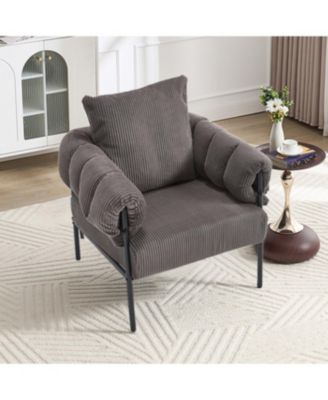 Streamdale Modern decorative chair with gold legs for living room, dressing area, office.