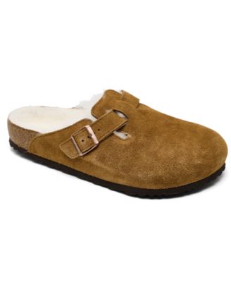 Birkenstock - Men's Boston Shearling Suede Leather Clogs from Finish Line