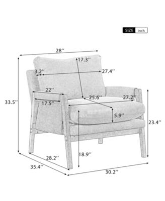 Streamdale Kelly Mid-Century Modern Velvet Accent Armchair, Red