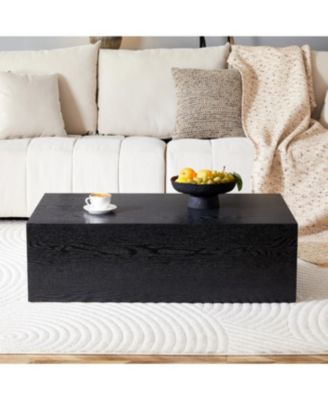 Streamdale Black Wood Grain MDF Coffee Table - Luxurious Design (70 characters)