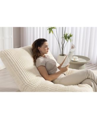 Streamdale Adults' Corduroy Bean Bag Chair with Backrest, Single Seat