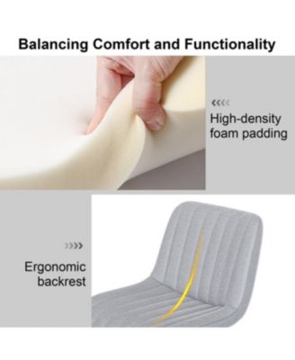 Streamdale Grey Swivel Bar Stools with Adjustable Height (Set of 2)