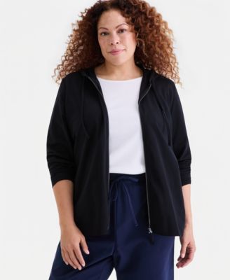 Plus Size Zip-Up Hooded Sweatshirt, Macy's Exclusive