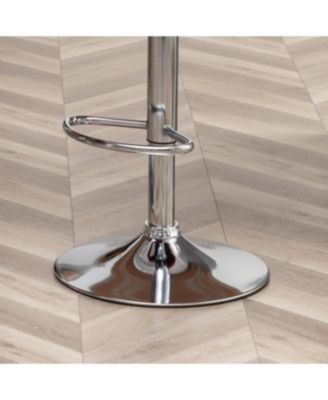 Streamdale Upholstered Adjustable Swivel Barstools in Red, Set of 2