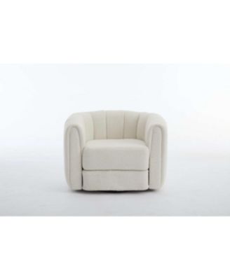 Swivel Accent Barrel Chair, Modern Upholstered Armchair for Living Room