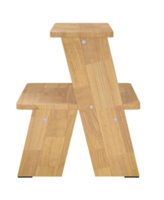 Streamdale 2-Tier Natural Finish Wooden Nightstand/End Table