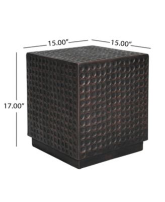 Streamdale Outdoor Side Table, Patio End Table Cube, Coffee Table