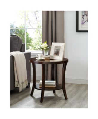 Streamdale Perth 3-Piece Espresso Oval Coffee Table with End Tables Set